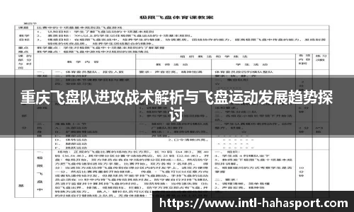 重庆飞盘队进攻战术解析与飞盘运动发展趋势探讨